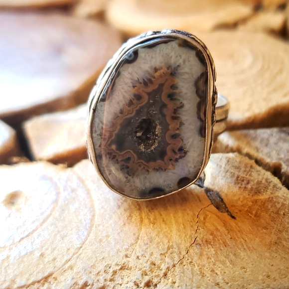 New Solar Agate 925 Silver Ring. - Picture 2 of 15